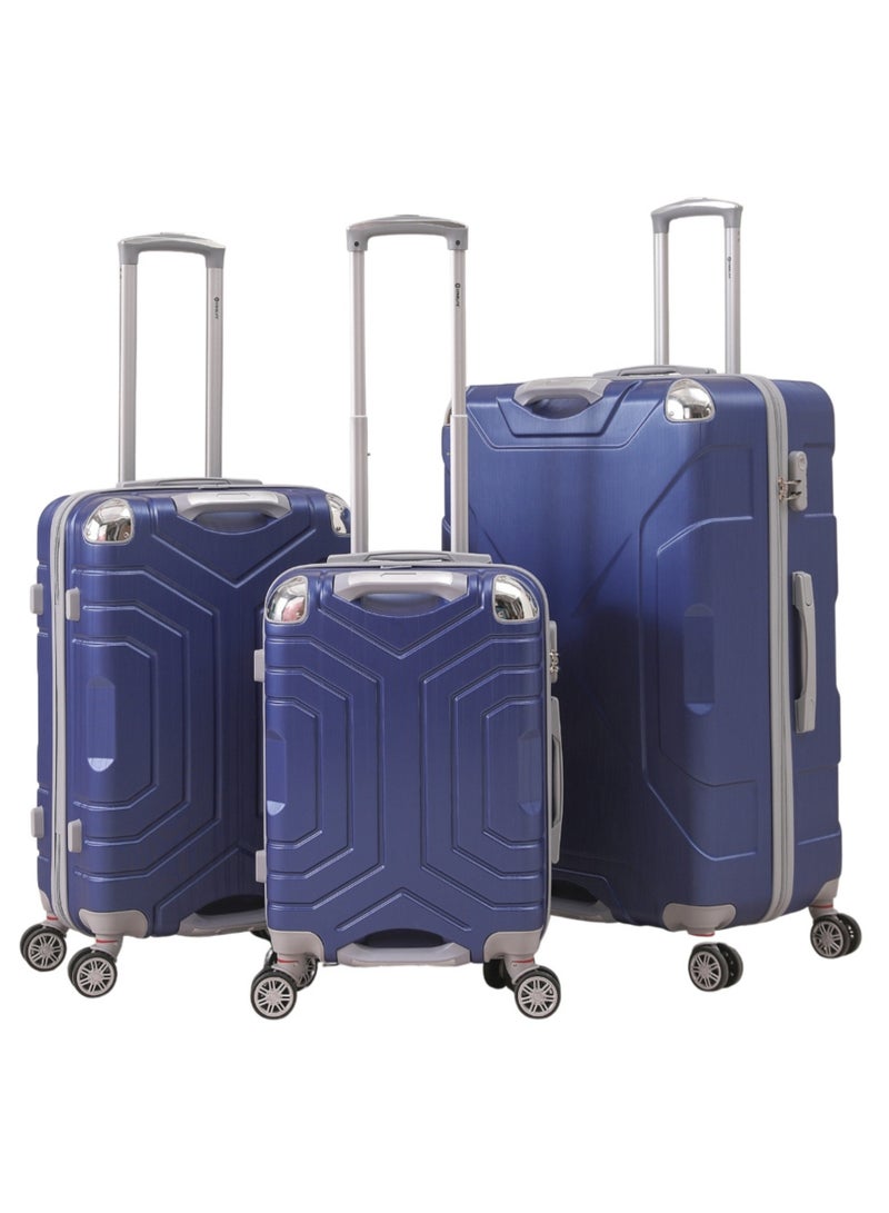 STARLIFE 3 Piece ABS Hard side Trolley Luggage Set Spinner Wheels with Number Lock 20/24/30 Inch - Image 1