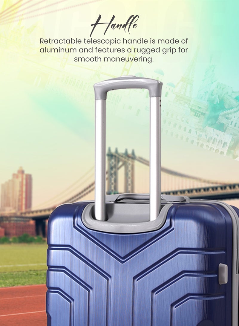 STARLIFE 3 Piece ABS Hard side Trolley Luggage Set Spinner Wheels with Number Lock 20/24/30 Inch - Image 3