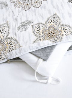 Master Home Textile Cotton Floral Comforter Sets, Fits 200 x 200 cm Double Size Bed, 9 Pcs, 100% Cotton 200 Thread Count, With Removable Filling, Veronica Series  - Image 5