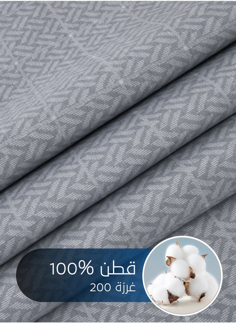سيد المنسوجات المنزلية مفرش صيفي مزدوج من  قطن، يناسب سرير بحجم 200 × 200 سم، 9 قطع، 100% قطن 200 غرزة، مع الحشوة القابلة للنزع، سلسلة فيرونيكا  - Image 4