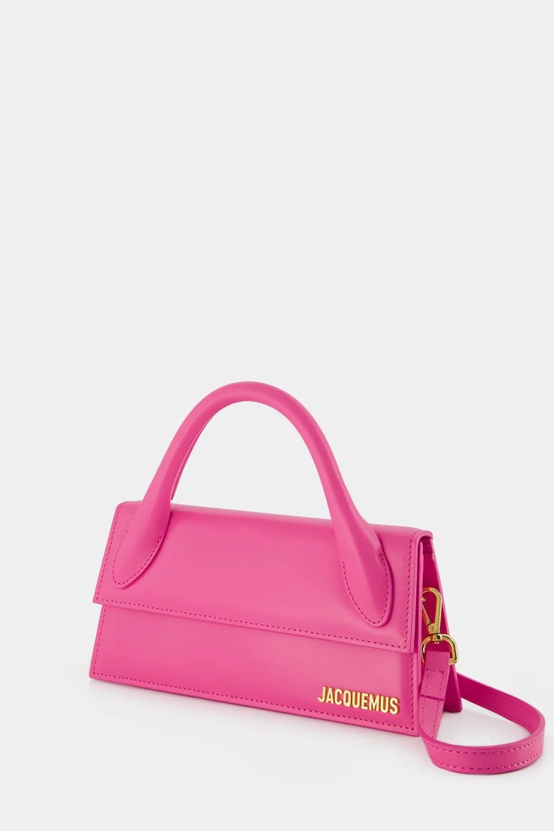 Croc Embossed Leather Long Le Chiquito Top Handle Bag With Crossbody Strap - Image 2