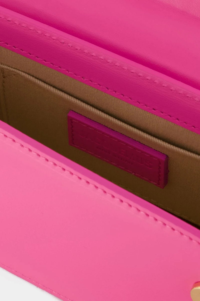 Croc Embossed Leather Long Le Chiquito Top Handle Bag With Crossbody Strap - Image 3