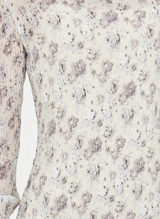 Styli Floral Print Midi Dress