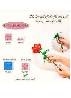 Y&D DIY Bouquet Building Blocks Decoration Immortal Flower Arrangement Gift Home Furnishings Assembly Toy Set  - Image 4