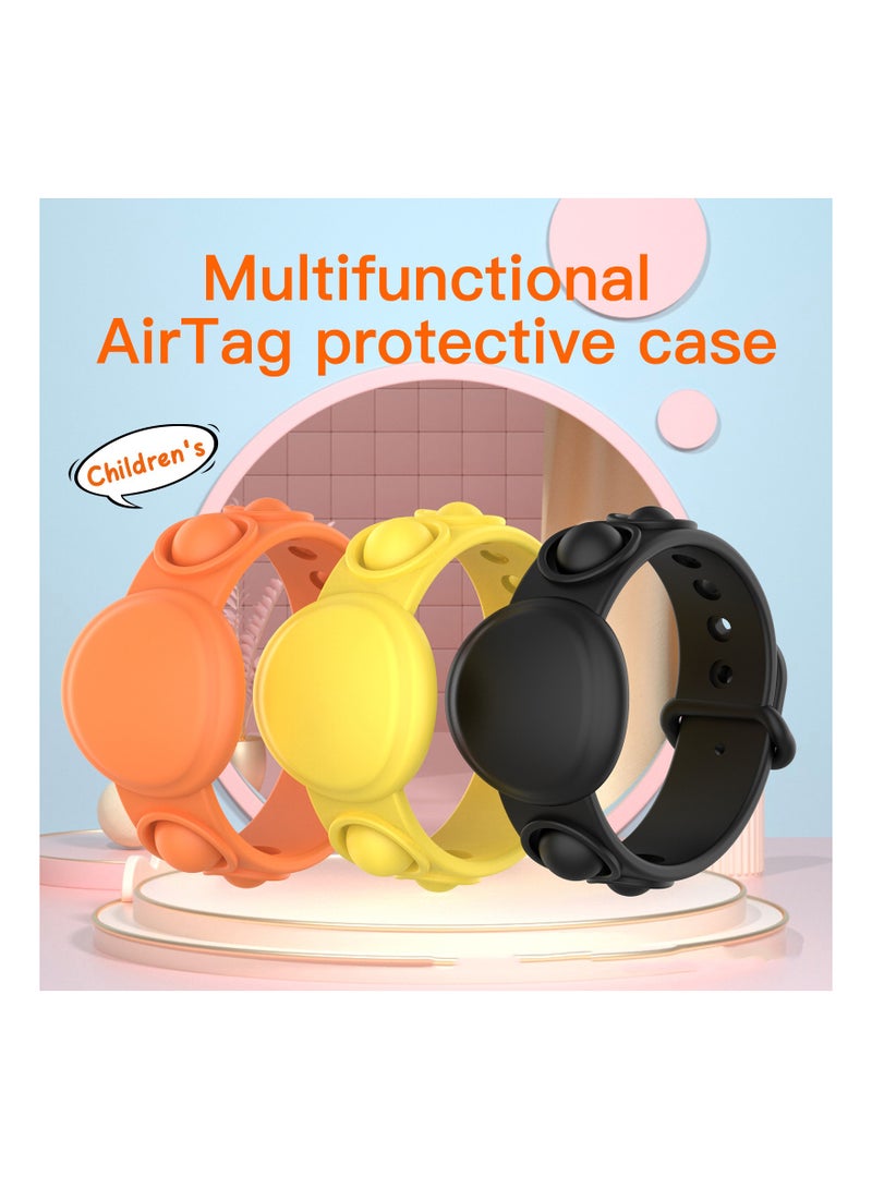 Adjustable Kids Wristband for AirTag - 6Pcs Waterproof Silicone Bracelet for Baby & Toddler, Anti-Lost Protective Case for GPS Tracker Finder Cover - Image 4