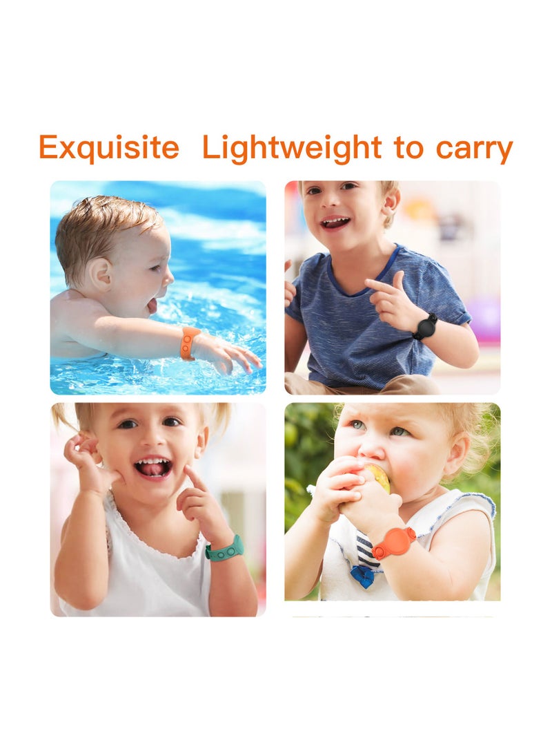 Adjustable Kids Wristband for AirTag - 6Pcs Waterproof Silicone Bracelet for Baby & Toddler, Anti-Lost Protective Case for GPS Tracker Finder Cover - Image 5