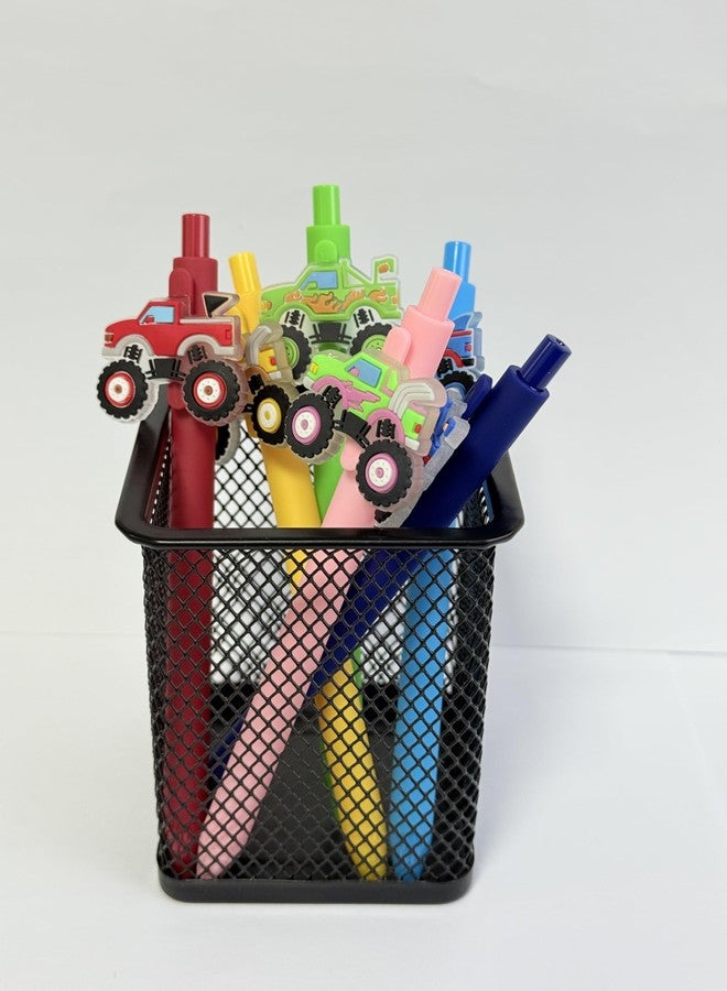 QFSH 6Pcs Cute Off-Road Truck Ballpoint Pens Fun Monster Truck Design Writing Pens for Students School Supplies 1mm Black Ink - Image 3