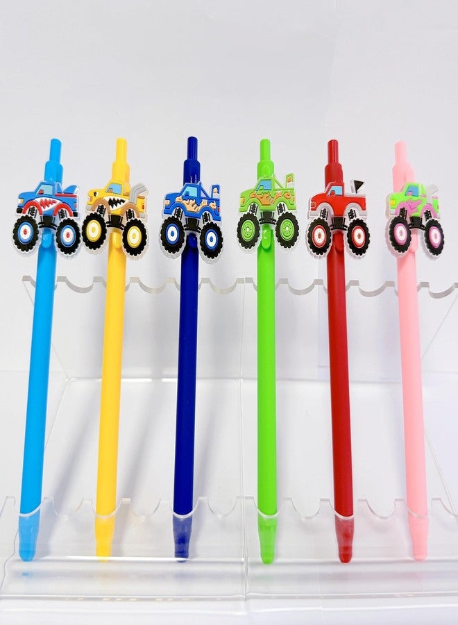 QFSH 6Pcs Cute Off-Road Truck Ballpoint Pens Fun Monster Truck Design Writing Pens for Students School Supplies 1mm Black Ink - Image 1
