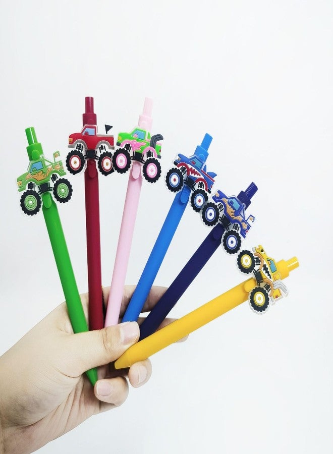 QFSH 6Pcs Cute Off-Road Truck Ballpoint Pens Fun Monster Truck Design Writing Pens for Students School Supplies 1mm Black Ink - Image 2