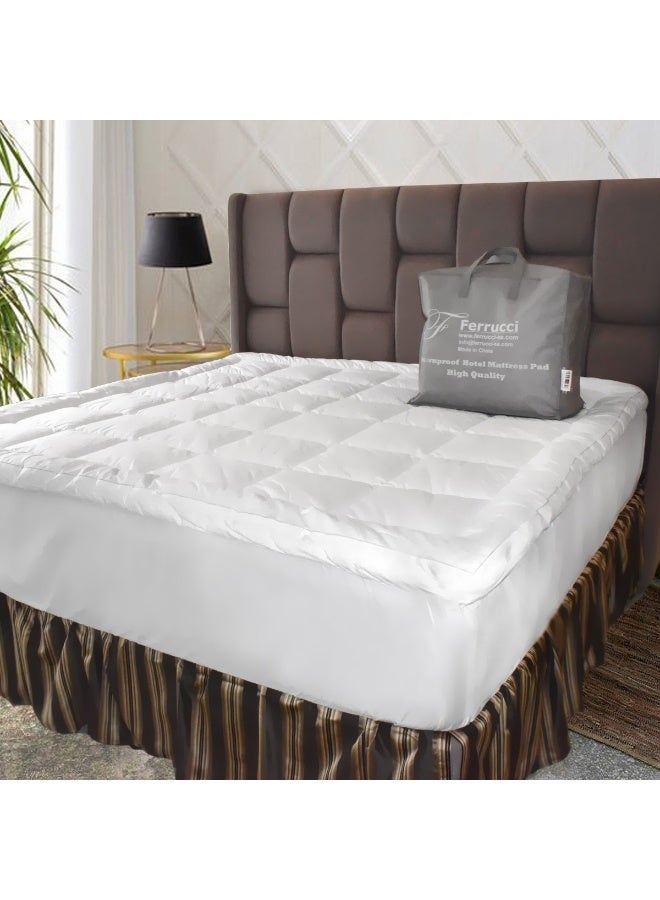 Ferrucci Hotel Bed Mattress Topper, 200x200x8+40cm - Image 1