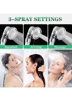 يوڠام رأس دش أيوني 3 أوضاع، رأس دش محمول عالي الضغط، رأس دش موفر للمياه مع فلتر  - Image 3
