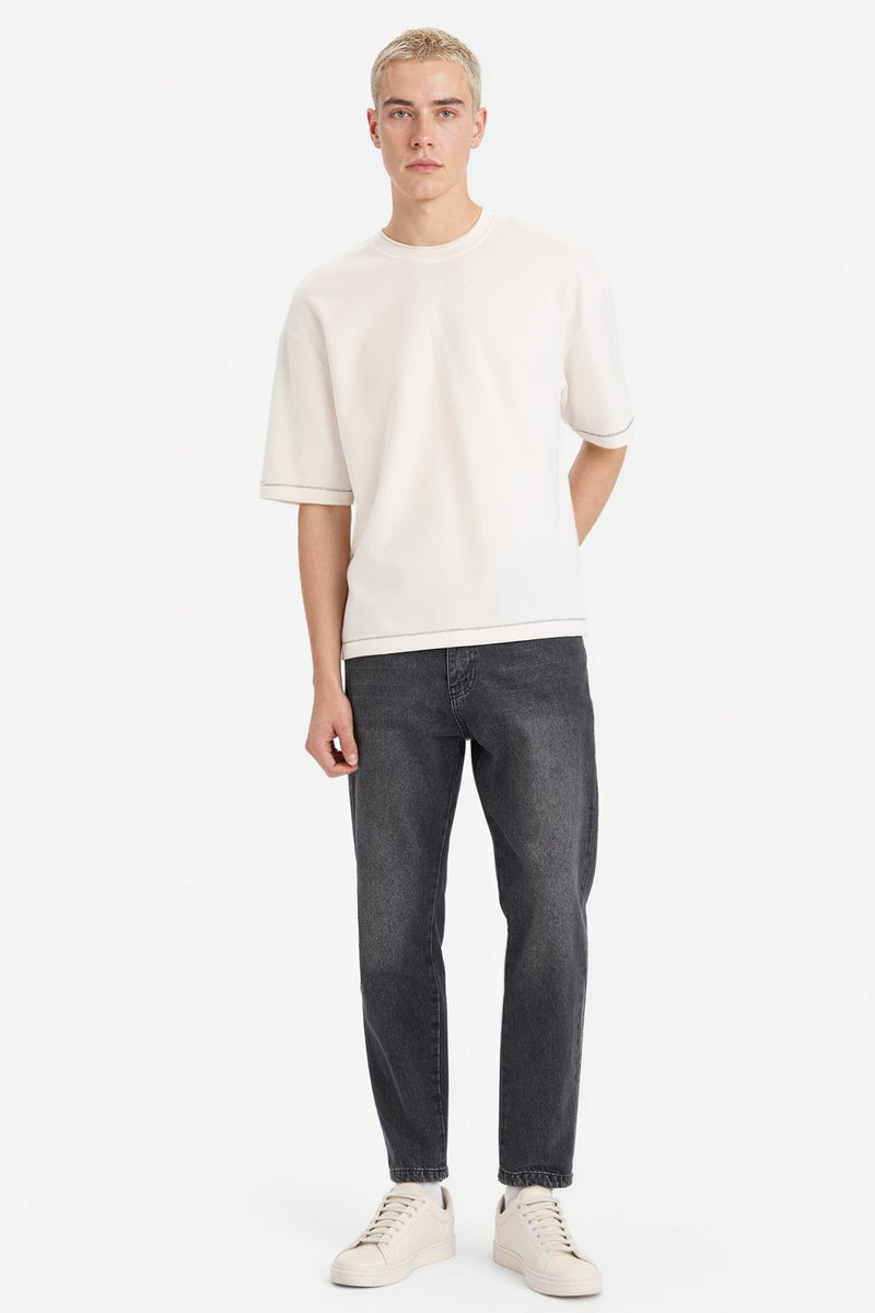 DeFacto Grey Man 90's Slim Fit Jeans Casual - Image 1