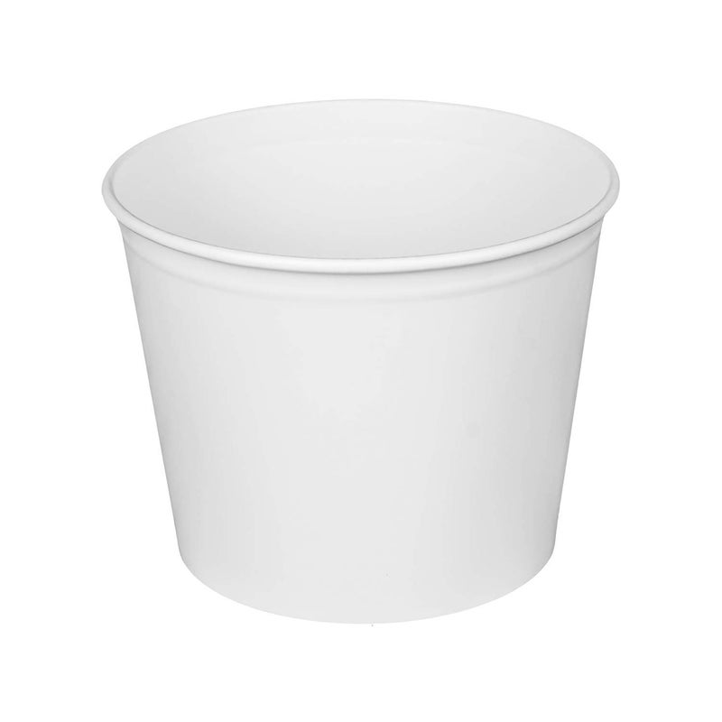 Karat C-FB85W_Bundle (189mm) 85 oz Food Buckets with Paper Lids (Case of 180) - Image 1