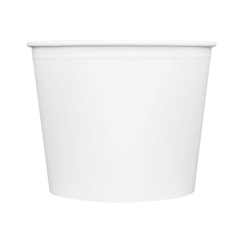 Karat C-FB85W_Bundle (189mm) 85 oz Food Buckets with Paper Lids (Case of 180) - Image 2