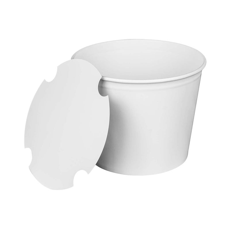 Karat C-FB85W_Bundle (189mm) 85 oz Food Buckets with Paper Lids (Case of 180) - Image 3