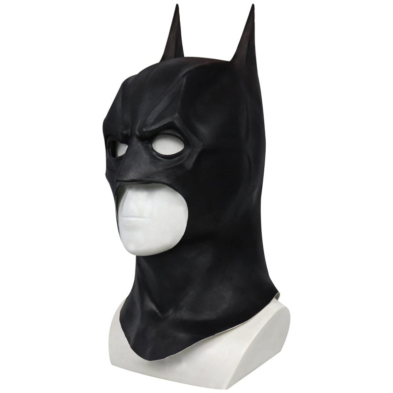 SINSEN Adult Bat Mask for Men Superheroe Bruce Wayne Full Mask Knight Cosplay Costume Prop for Halloween Party Dark (A) - Image 2