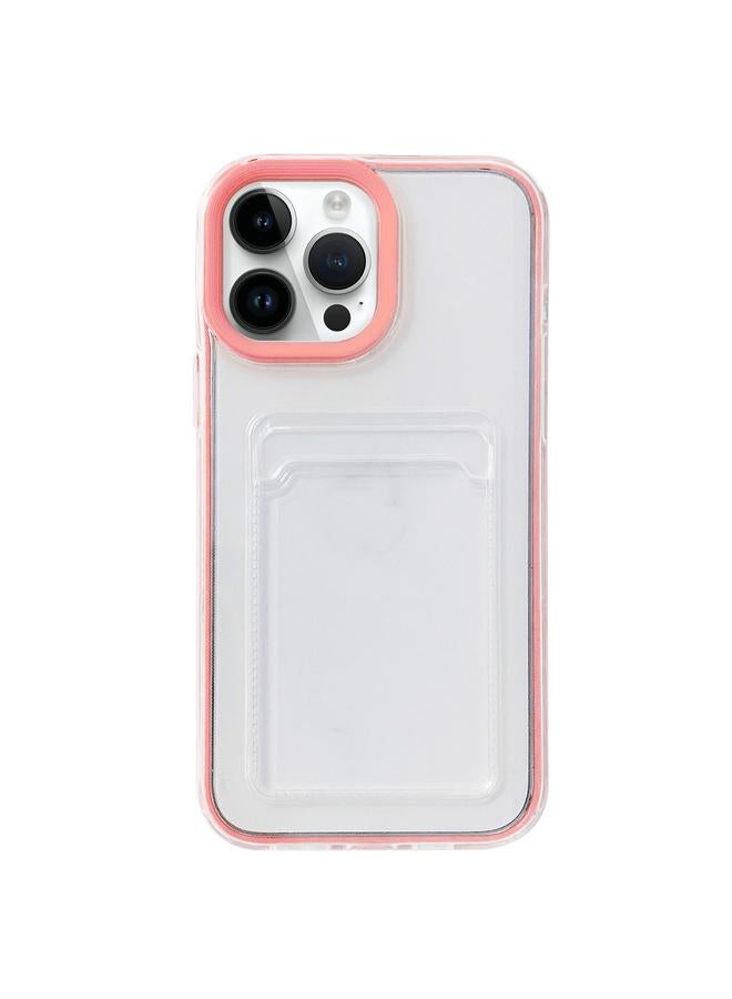 S-TOP Case For iPhone 14 Pro Max 360 Clear PC Hybrid TPU Phone Case with Card Slot - Image 1