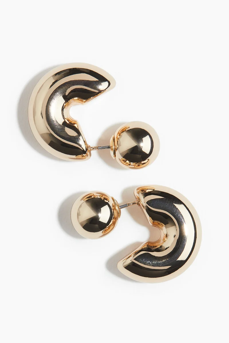 H&M Ball-back hoop earrings