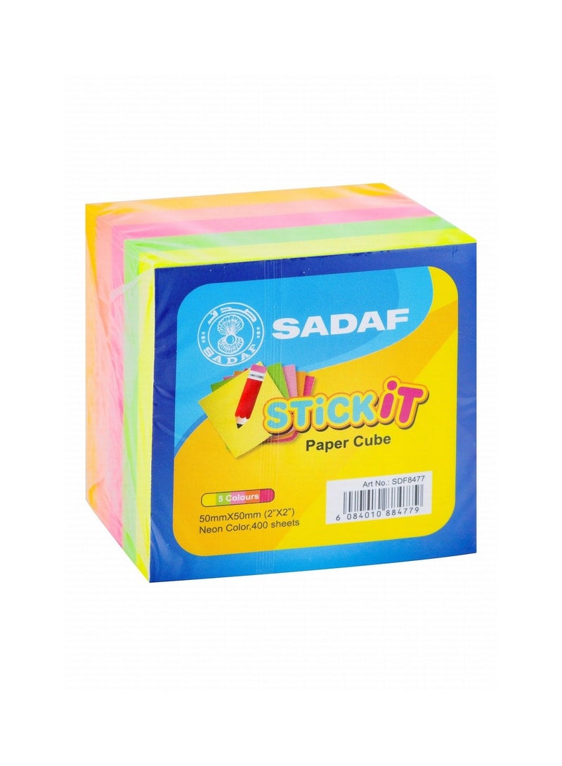 Sadaf 250-Sheet Sticky Notes 2x2 Inch Size Multicolour - Image 1