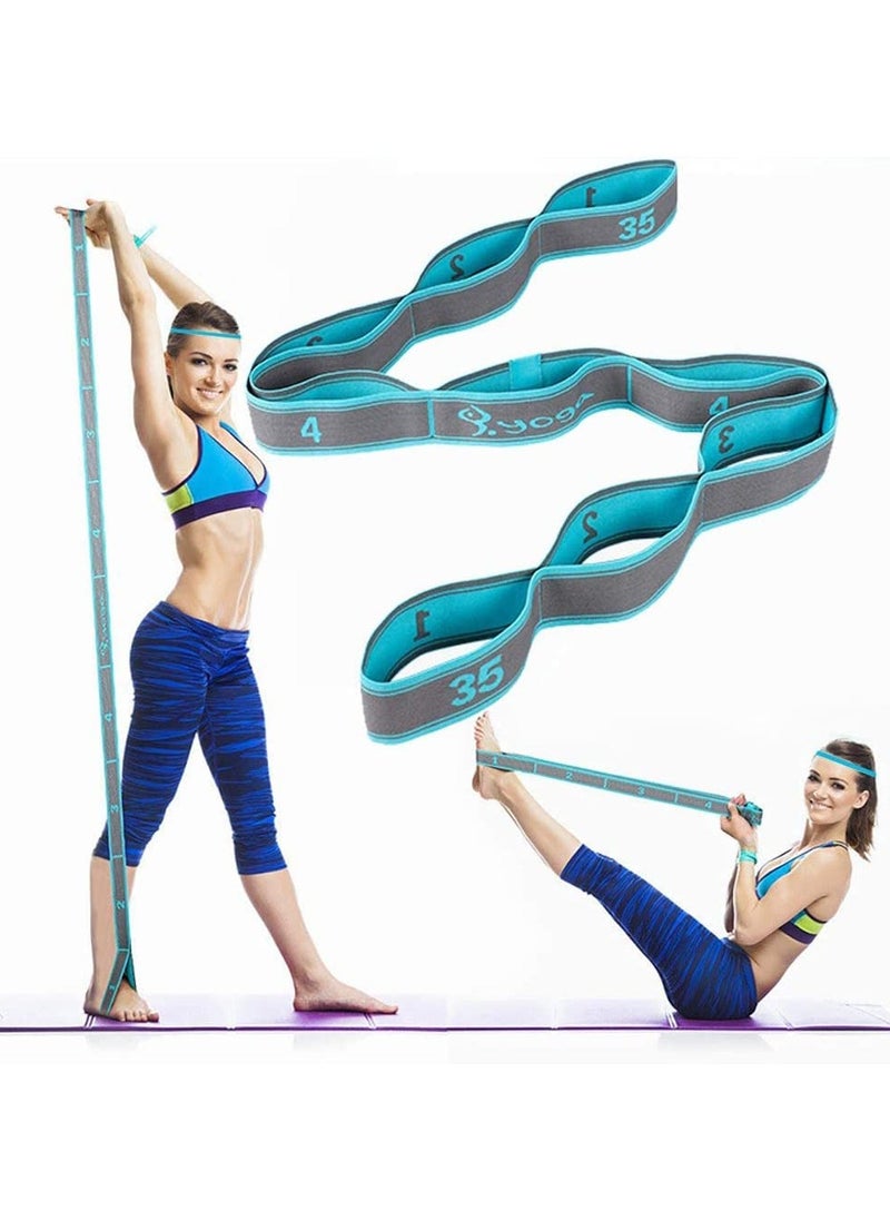 Generic Stretch Strap - Elastic Yoga Stretching Strap, 9 Loops Yoga Strap, Stretch Band for Physical Therapy, Pilates, Dance and Gymnastics  - Image 1