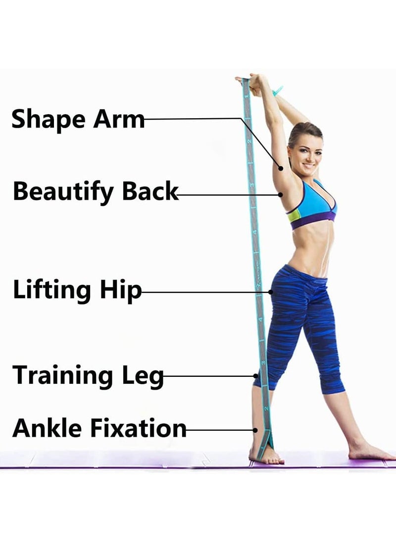 Generic Stretch Strap - Elastic Yoga Stretching Strap, 9 Loops Yoga Strap, Stretch Band for Physical Therapy, Pilates, Dance and Gymnastics  - Image 2