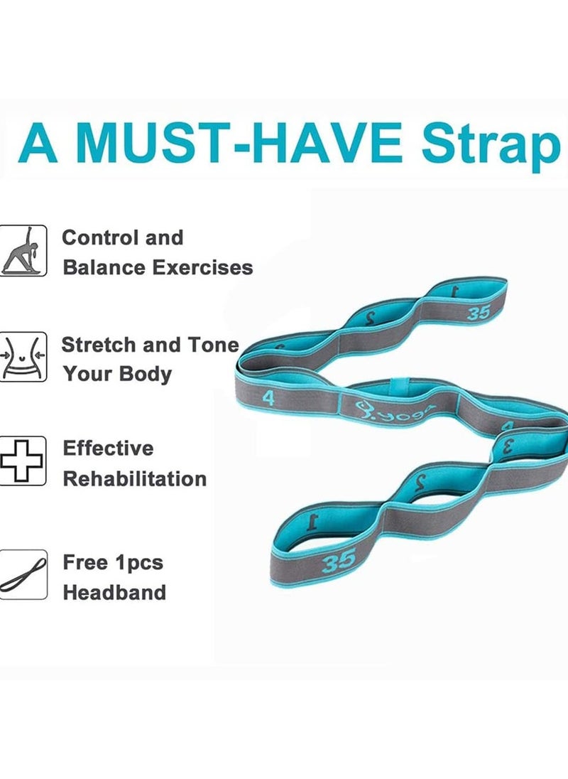 Generic Stretch Strap - Elastic Yoga Stretching Strap, 9 Loops Yoga Strap, Stretch Band for Physical Therapy, Pilates, Dance and Gymnastics  - Image 3