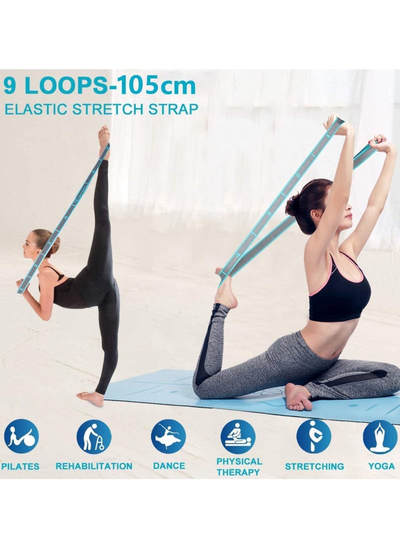 Generic Stretch Strap - Elastic Yoga Stretching Strap, 9 Loops Yoga Strap, Stretch Band for Physical Therapy, Pilates, Dance and Gymnastics  - Image 4