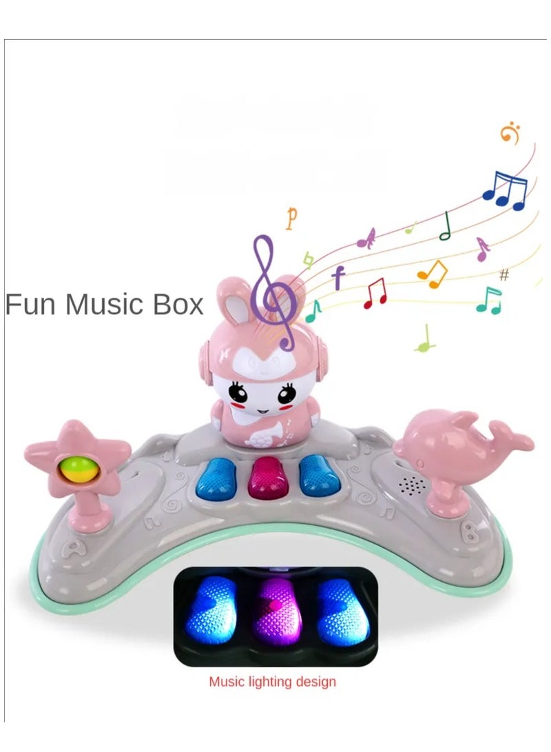 Baby Walker Baby Walker With Toys And Music - Baby Walker - For Teaching Children To Walk And Strengthening Leg Muscles - Anti-Rollover And An Ideal Fun Babysitter With A Designated Place For Eating - Pink Color - Image 4