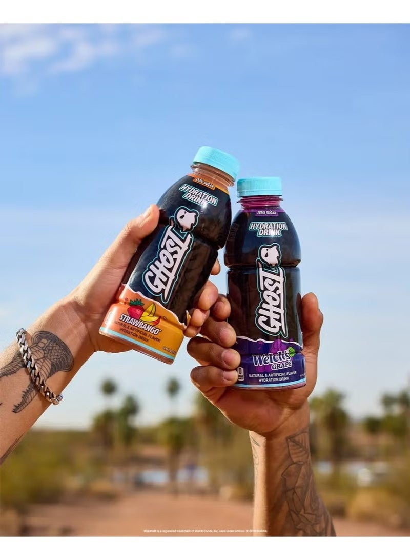 جوست GHOST Hydration – نكهة ستروبانغو – 500 مل (عبوة 12) - Image 3