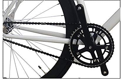 DONSP1986 Crankset Set Single Speed 46T 170mm Crankarms 130 BCD for Mountain Road Bike Fixed Gear Bicycle (Square Taper, Black) (46T, Sprocket) - Image 3
