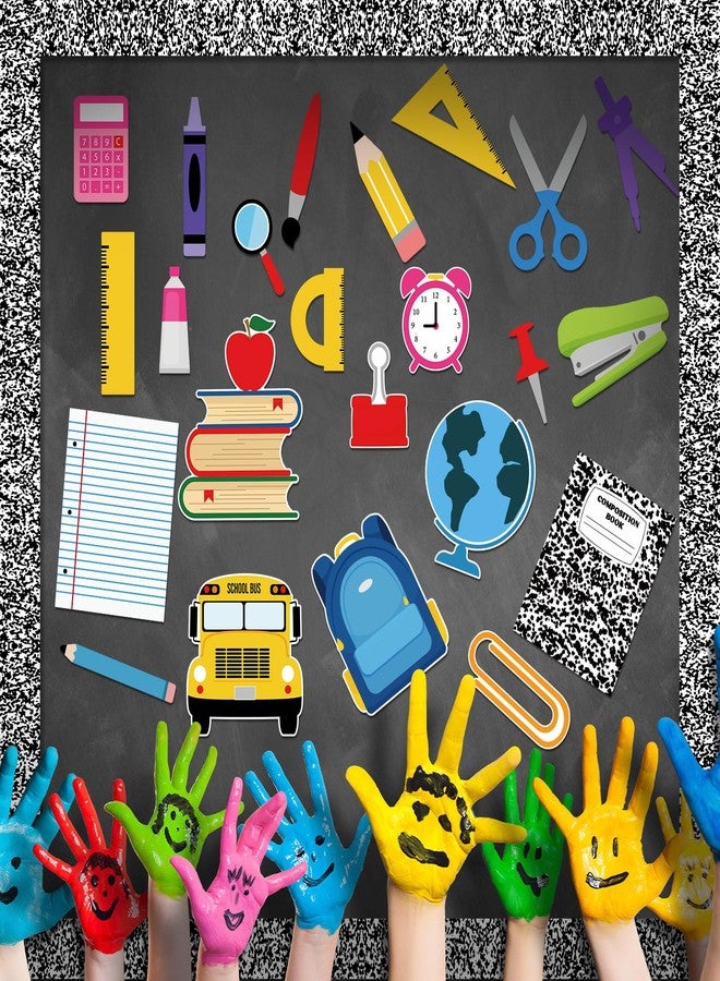 Mooliwe 54 Pcs Composition Notebook Bulletin Board Decorations Set Composition Notebook Classroom Decor Colorful Bulletin Board Cutouts Paper for School Classrooms Party Wall Door Decor - Image 4