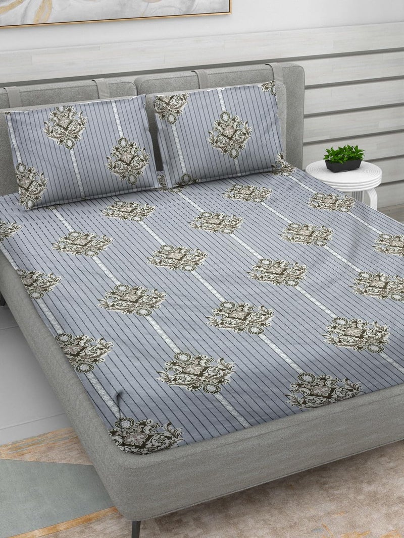 RUSTIC LINEN Super Soft Brushed Microfiber Cotton King Size Bedsheet 108X108 inches with 2 Pillow Covers - Image 5