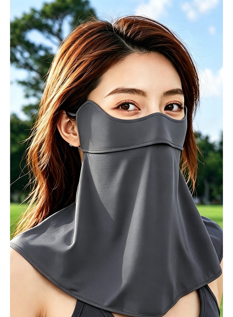 Kiffiyeh Generic Unisex Full Face and Neck Sun Protection Mask UPF 50+ Breathable Ice Silk Cooling Cover - Image 2