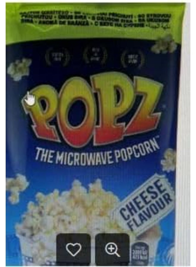 Popz Microwave Popcorn, Delicious Cheese Flavour, Quick & Easy Snack - Image 2