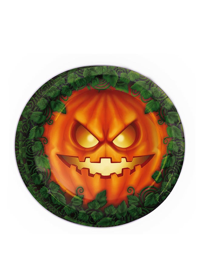 Fiestas Guirca Bag : 8 Pumpkin Halloween Plates 23 Cm 