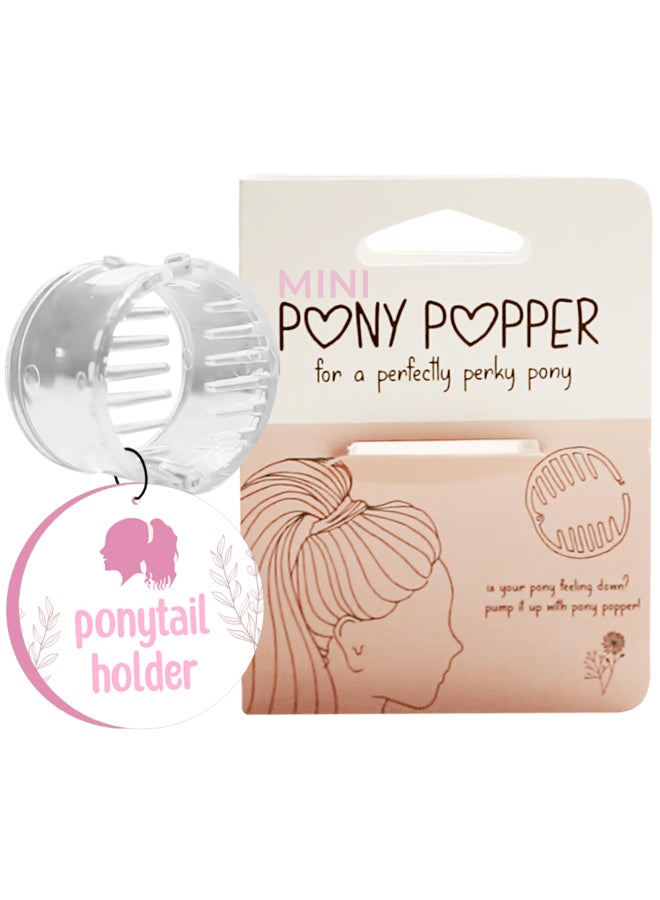 Pony Popper Mini Pony Popper Clip High Ponytail Holder for Volume Lift Versatile for All Hair Types Ponytail Tool for Thick Long Hair EasytoUse Hair Styling Accessories for Women Clear Pony Popper - Image 2
