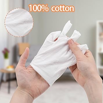 Grevosea 3 Pairs Cotton Gloves Touchscreen 100 White Cotton Moisturizing Gloves for Dry Hands Fingerless Design for Sleeping Eczema Spa Treatment Overnight Hydration Unisex Size - Image 5