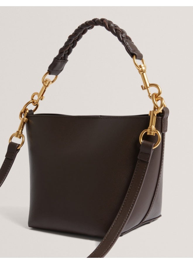 Ted Baker Weave Handle Leather Small Bucket Bag - Image 4
