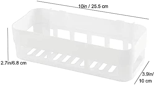 WEZOSHINET 2 Pc Self Adhesive Kitchen and Bathroom Shelves Wall Organizer Plastic Storage Shelf Fashion Simple Style Shower Organizer Rack Kitchen and Bathroom Storage Holder - Image 2