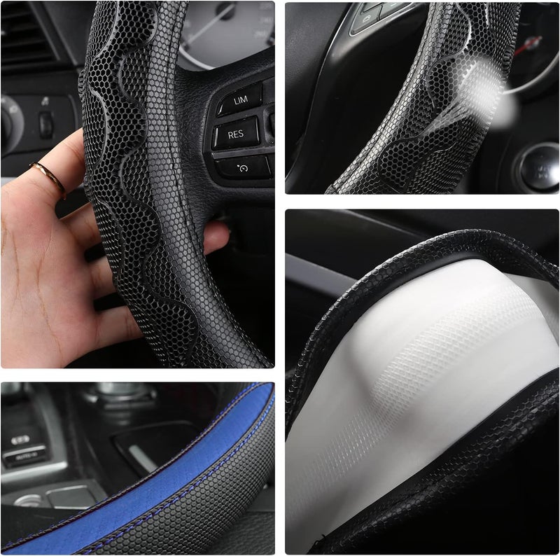 GIANT PANDA Steering Wheel Cover for Toyota Camry and Tacoma, Car Steering Wheel Cover for Toyota RAV4 and Corolla - Blue - Image 4