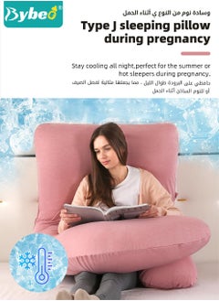 Bybeo Pregnancy Pillow with Cooling Cover, Maternity Pillows for Sleeping, U-Shaped Body Support for Back, Hips, Legs, Belly,a Must Have for Pregnant Women  - Image 2