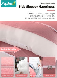 Bybeo Pregnancy Pillow with Cooling Cover, Maternity Pillows for Sleeping, U-Shaped Body Support for Back, Hips, Legs, Belly,a Must Have for Pregnant Women  - Image 5