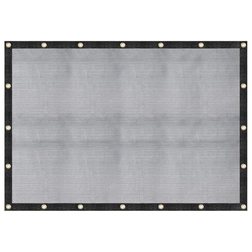 WindscreenSupplyCo WindscreenSupplyCo 6070 8 FT X 10 FT Mesh TarpShade Cloth 9Needle Knitted Heavy Duty Black with Grommets for Green House Garden pergola Pools Dump Truck  MT0810BLKX1 