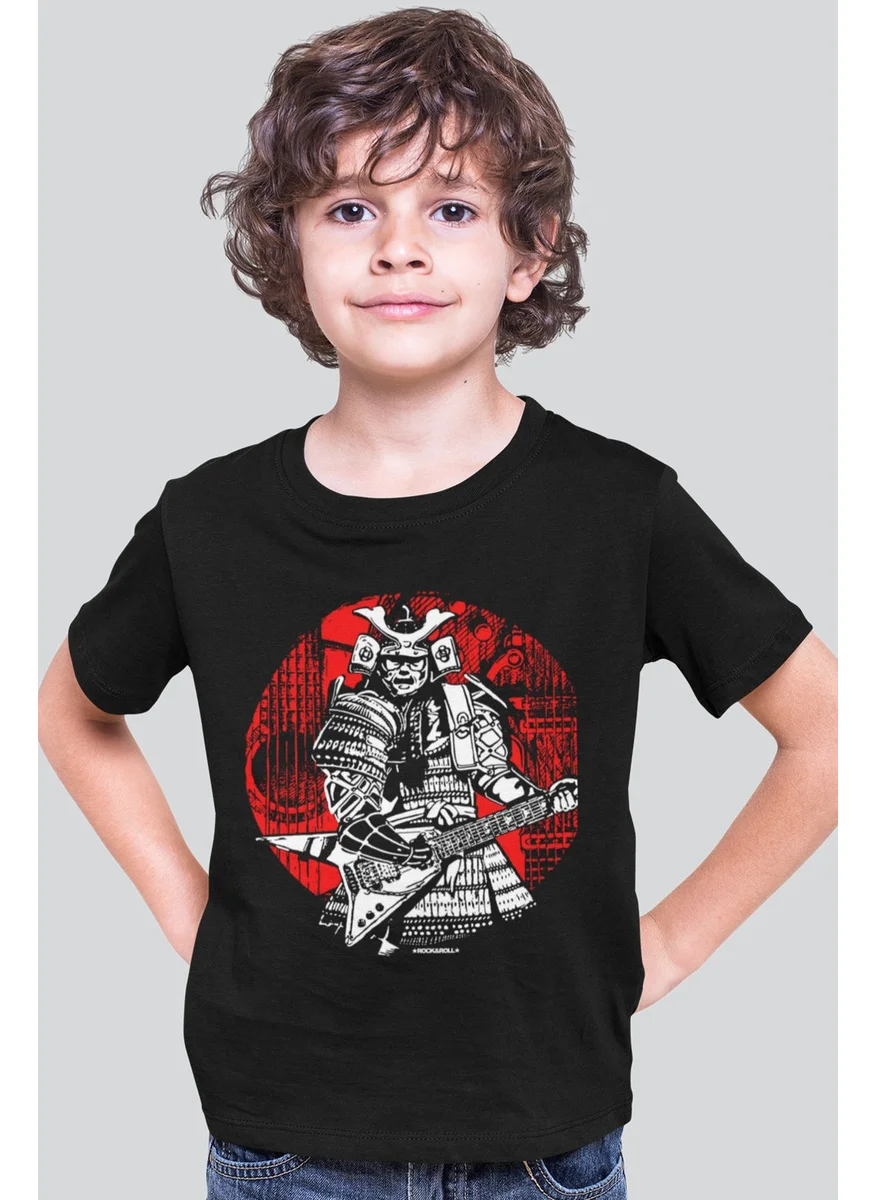 Rock&Roll Samurai Solo Black Short Sleeve Girls Boys Unisex Kids T-Shirt