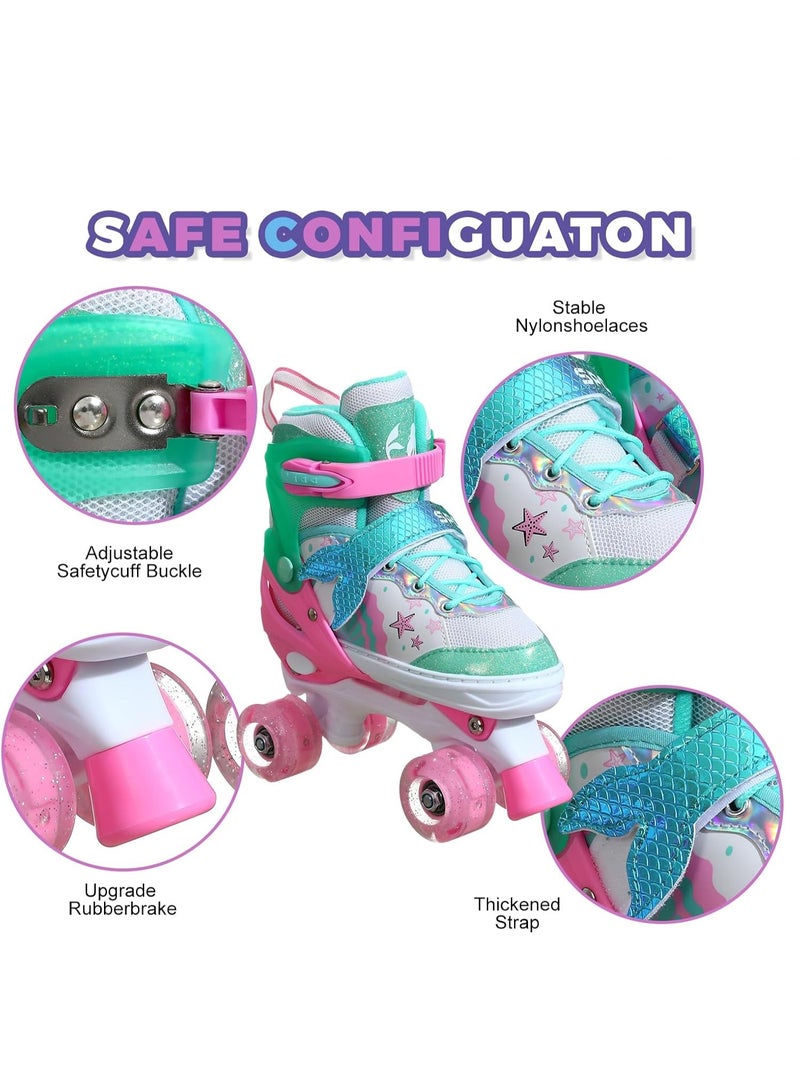 Light-Up Roller Skates for Kids with Colorful LED Wheels, Adjustable Size Design, Durable Frame Construction, Enhanced Ankle Protection and Comfortable Fit for Fun Recreational Skating - Image 4