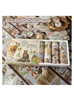 Excefore Retro Gold Foil Washi Tape Set, 20 Rolls, Animal, Flower, Plant for Scrapbooking and Crafts, Decorative Masking Tape, Artists Tapes for DIY, Junk Journal Supplies, School Supplies  - Image 5