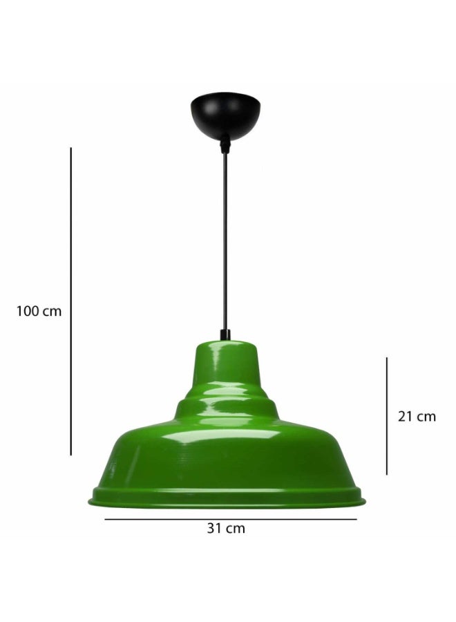 Robi Green Retro Metal Pendant Light – Vintage Elegance for Modern Spaces - Image 3