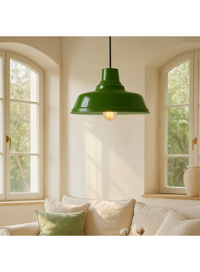 Robi Green Retro Metal Pendant Light – Vintage Elegance for Modern Spaces - Image 2