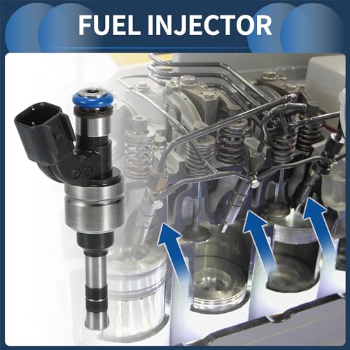 INFINAUTO Fuel Injector Engine Fuel Injection Nozzle No12633789 for Chevy Equinox 1116 24L for GMC Terrain 1117 24L Black 4 Pcs - Image 3