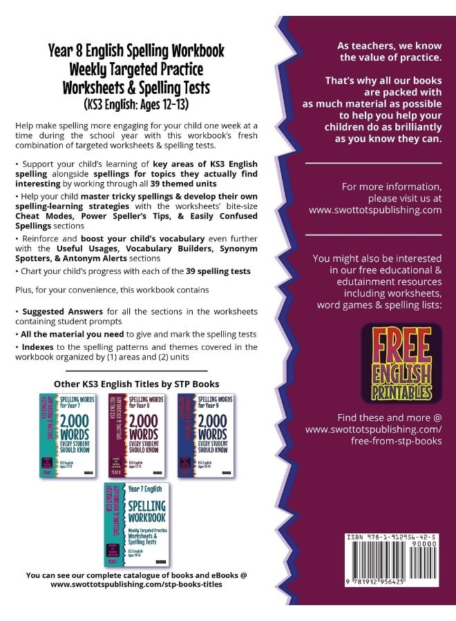 Year 8 English Spelling Workbook: Weekly Targeted Practice Worksheets & Spelling Tests (KS3 English Ages 12-13) - Image 2